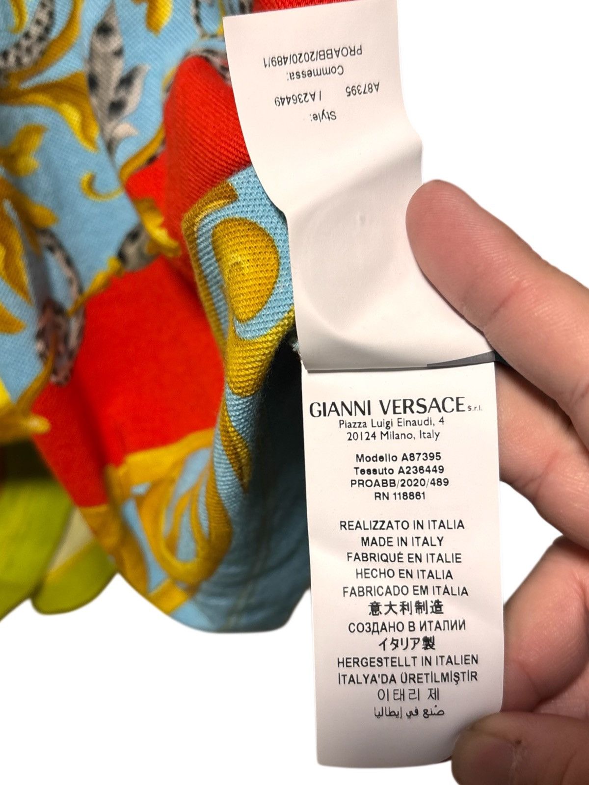 Versace Versace Tailor Fit Multicolor Polo Shier Mens Size Small Size US S / EU 44-46 / 1 - 6 Thumbnail