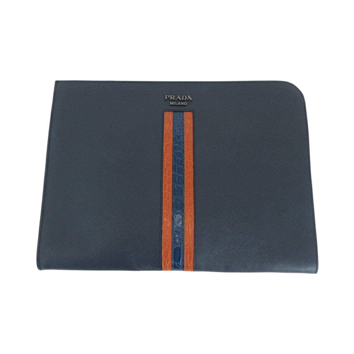 Prada Prada Prada 2VN003 Saffiano Crocodile Clutch Bag Leather Clutch Bag 2VN003 DUTY FREE for USA Size ONE SIZE - 1 Thumbnail