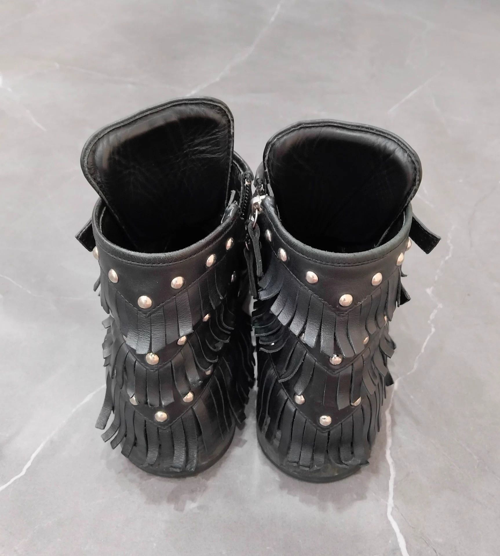Giuseppe Zanotti GIUSEPPE ZANOTTI Black Studded High-Top Sneakers 35 Size US 4.5 / IT 34.5 - 5 Thumbnail