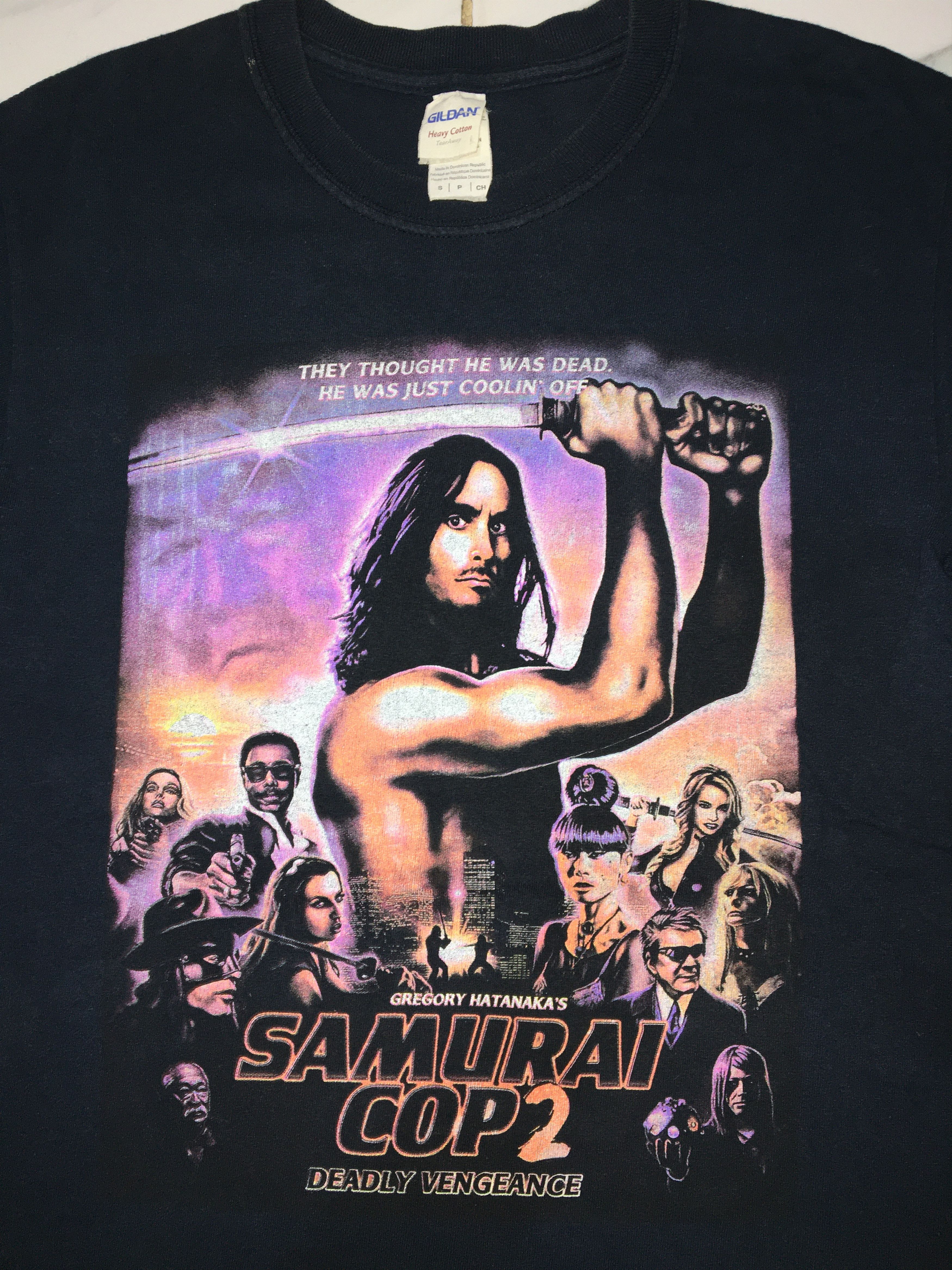 Gildan × Vintage Vintage Samurai Cop 2 Tshirt Size US S / EU 44-46 / 1 - 3 Thumbnail