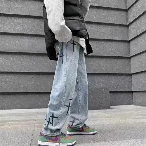 Japanese Brand Loose retro embroidered jeans Size US 32 / EU 48 - 4 Thumbnail