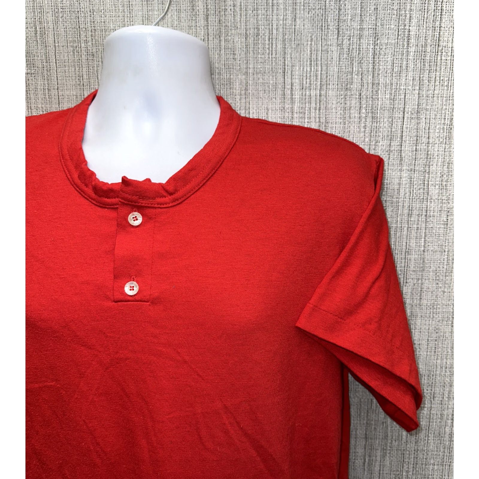 Vintage VINTAGE Letrell Sporte T-Shirt Henley Red XL Mens United States Cotton Blend Size US XL / EU 56 / 4 - 2 Thumbnail