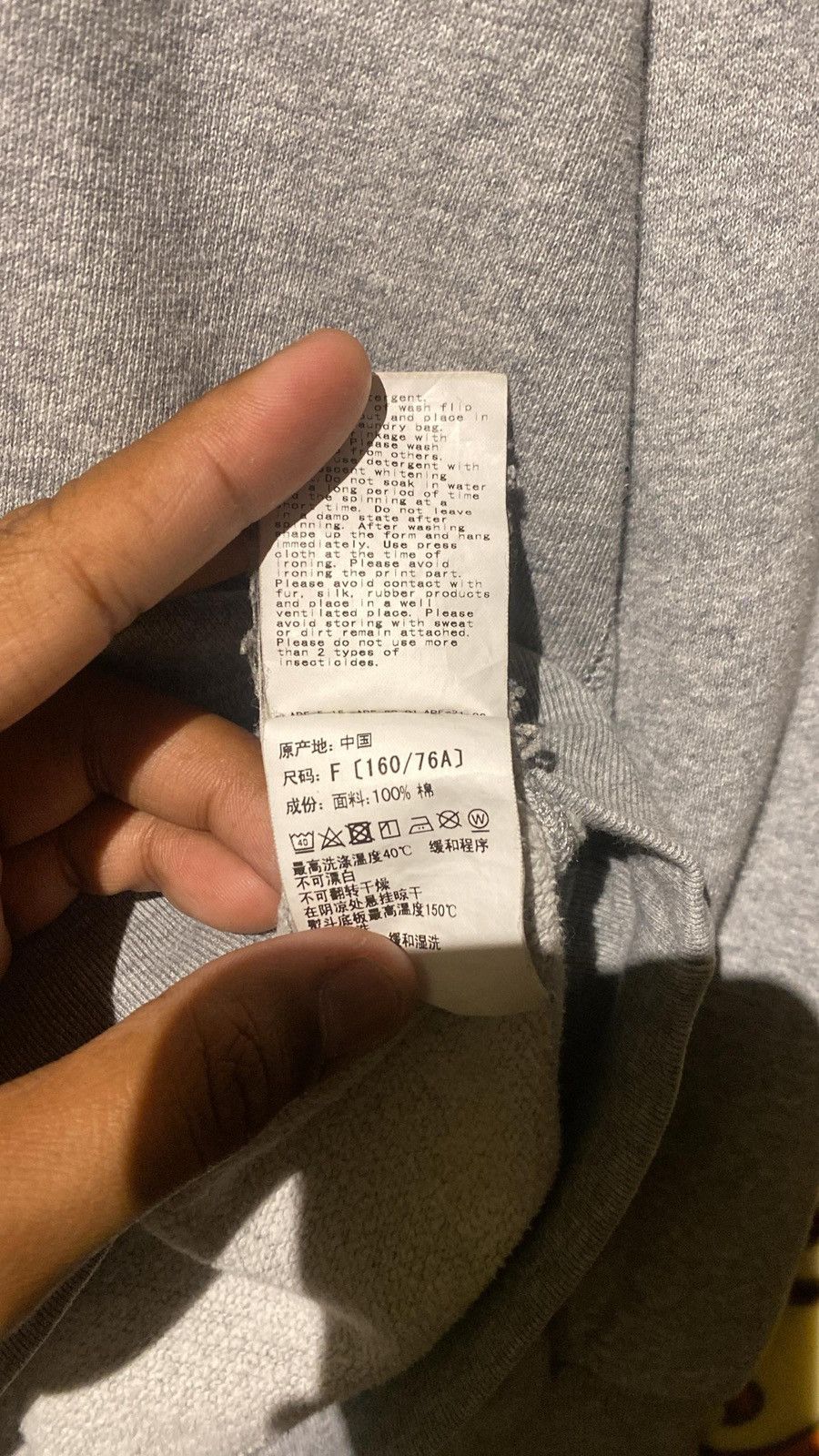 Bape Bape A Bathing Ape Head Lightning Crewneck Sweatshirt Grey Size ONE SIZE - 9 Thumbnail
