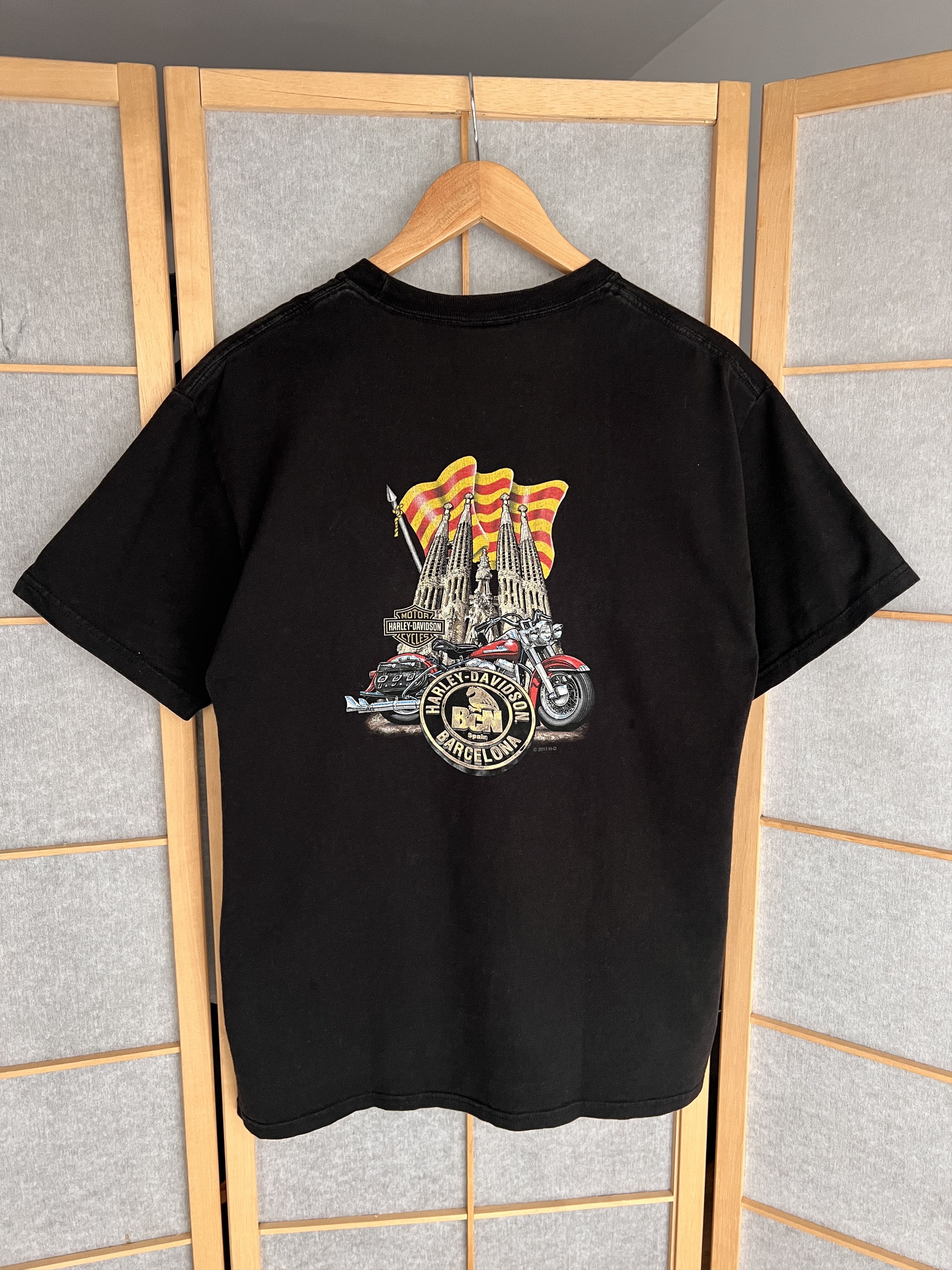 Harley Davidson Rare Harley Davidson Lucky Ride St. Patrick Barcelona tshirt Size US M / EU 48-50 / 2 - 3 Thumbnail