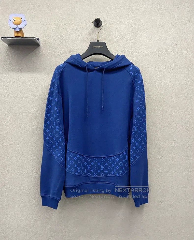 Louis Vuitton Louis Vuitton Presbyopic patchwork blue hoodie Size US M / EU 48-50 / 2 - 1 Thumbnail