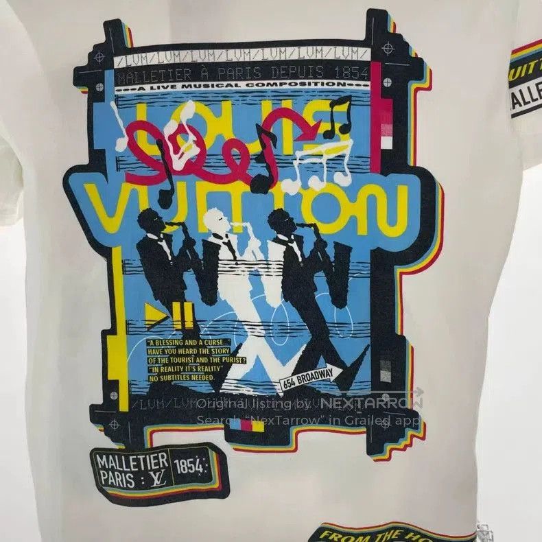 Louis Vuitton Louis Vuitton White Band Print T-shirt. Size US XS / EU 42 / 0 - 3 Thumbnail