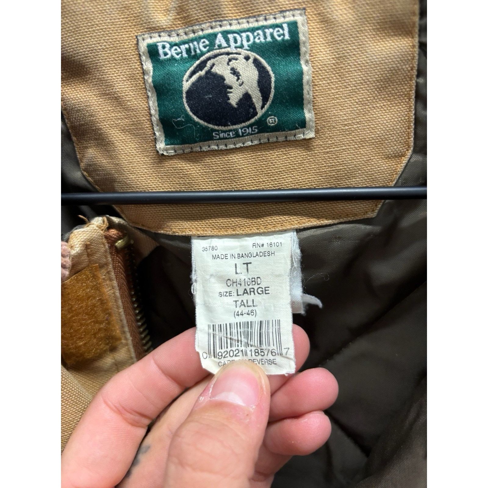 Vintage Berne Apparel Chore Jacket CH416BD Large Tall Size US L / EU 52-54 / 3 - 3 Thumbnail