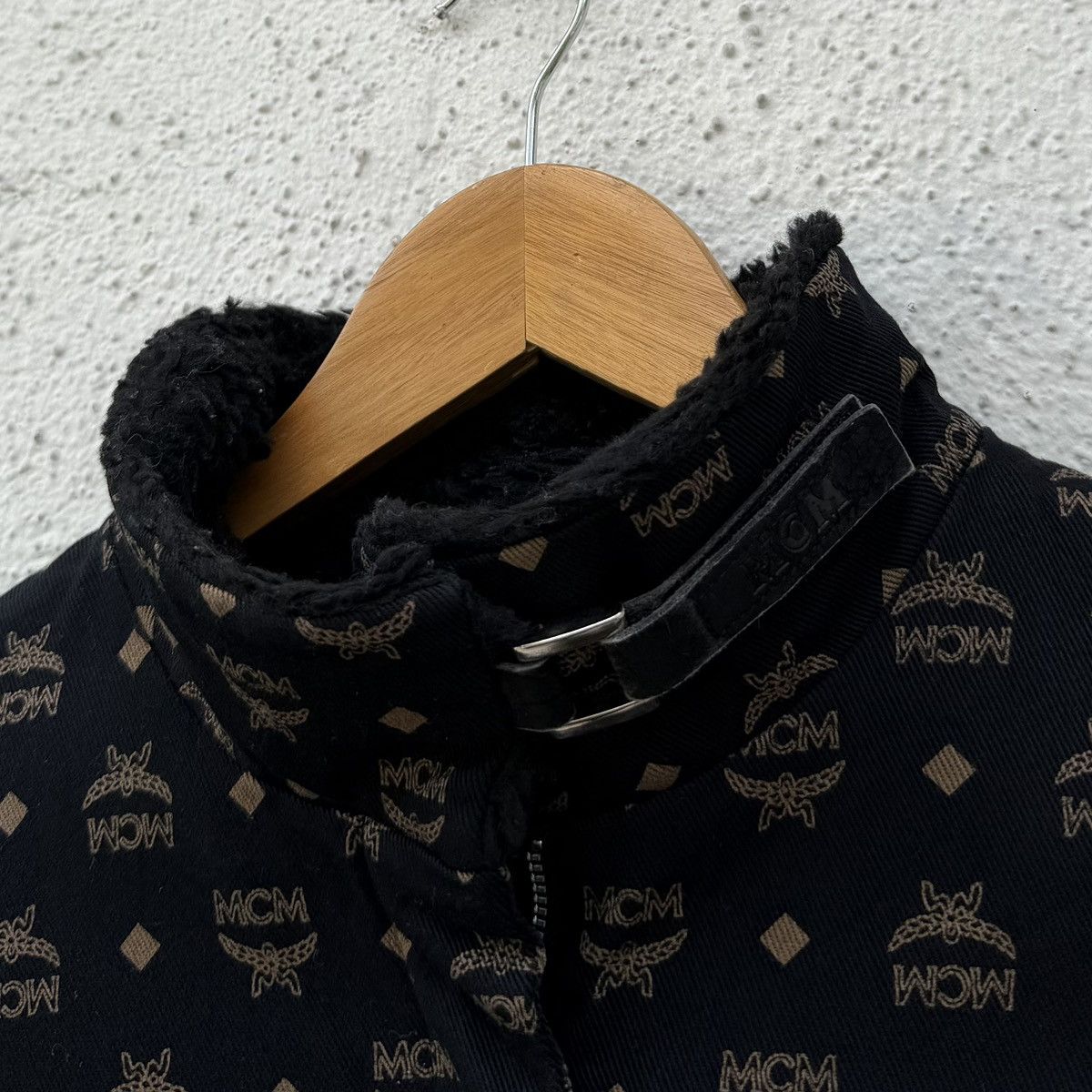 MCM MCM Legere Monogram Logo Lined Blanket Fleece Collar Jacket Size L / US 10 / IT 46 - 7 Thumbnail
