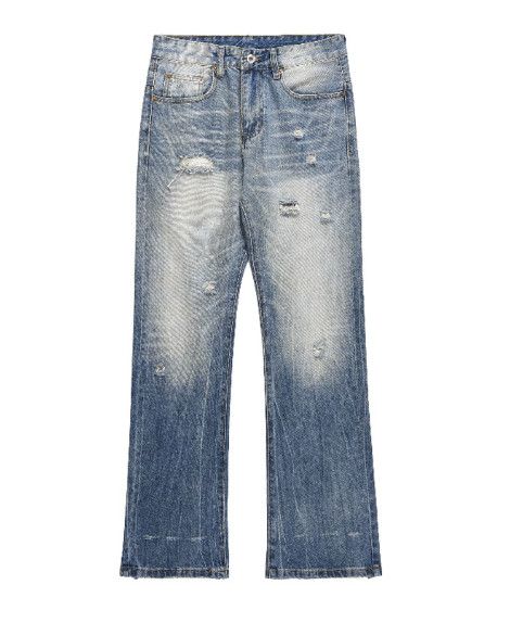Vintage American-style gradient washed ripped jeans for men Size US 32 / EU 48 - 5 Thumbnail