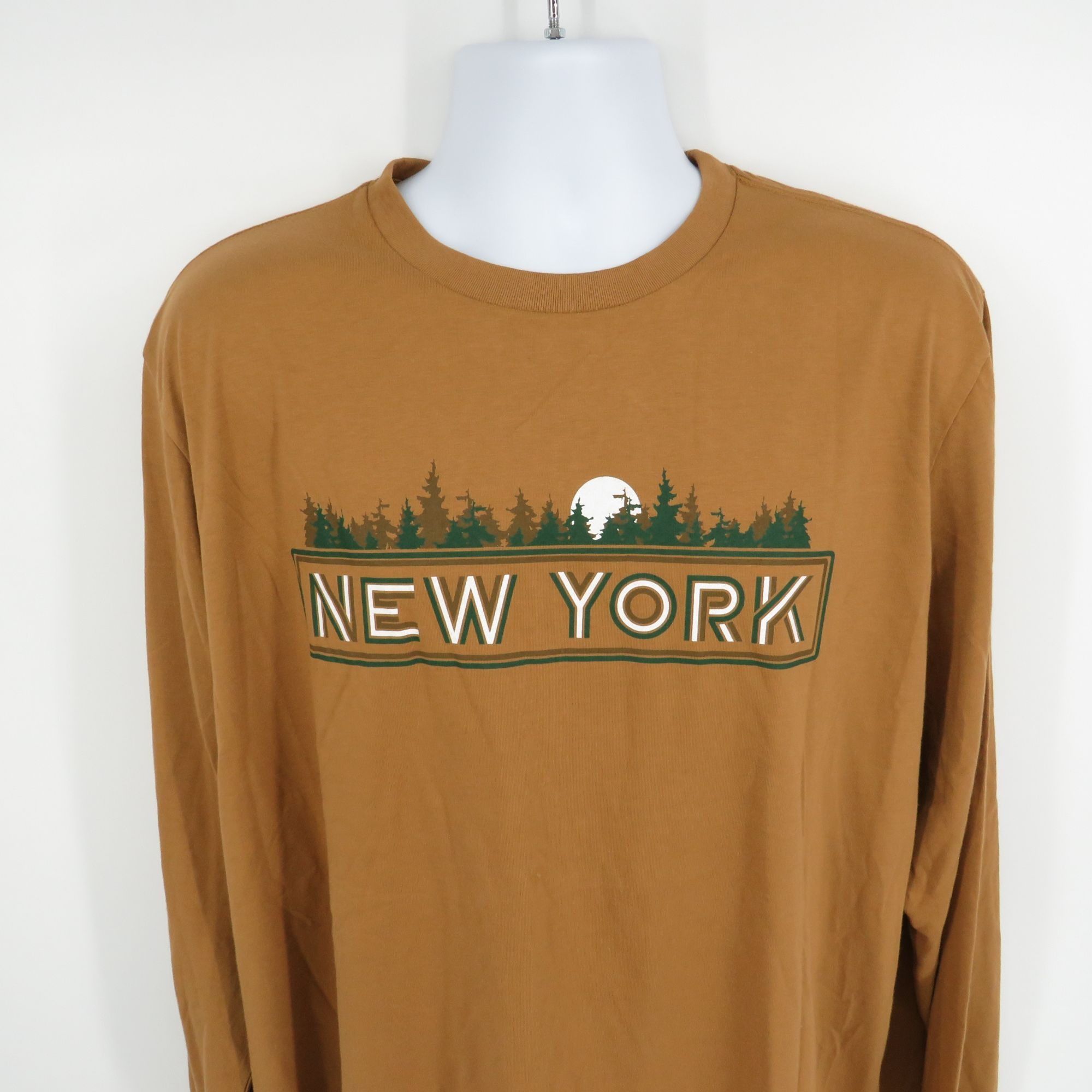 Other State Of Mine Men's New York Long Sleeve T-Shirt Brown XL NW Size US XL / EU 56 / 4 - 3 Thumbnail