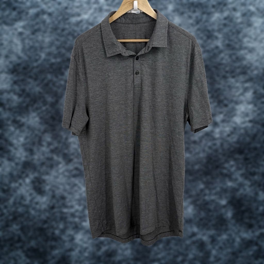 Lululemon Lululemon Polo Shirt Men XL Evolution Golf Short Sleeve Stretch Comfy Office Shirt Polo XLarge Athletic Regular Gray Jersey Logo 90s? Size US XL / EU 56 / 4 - 1 Thumbnail