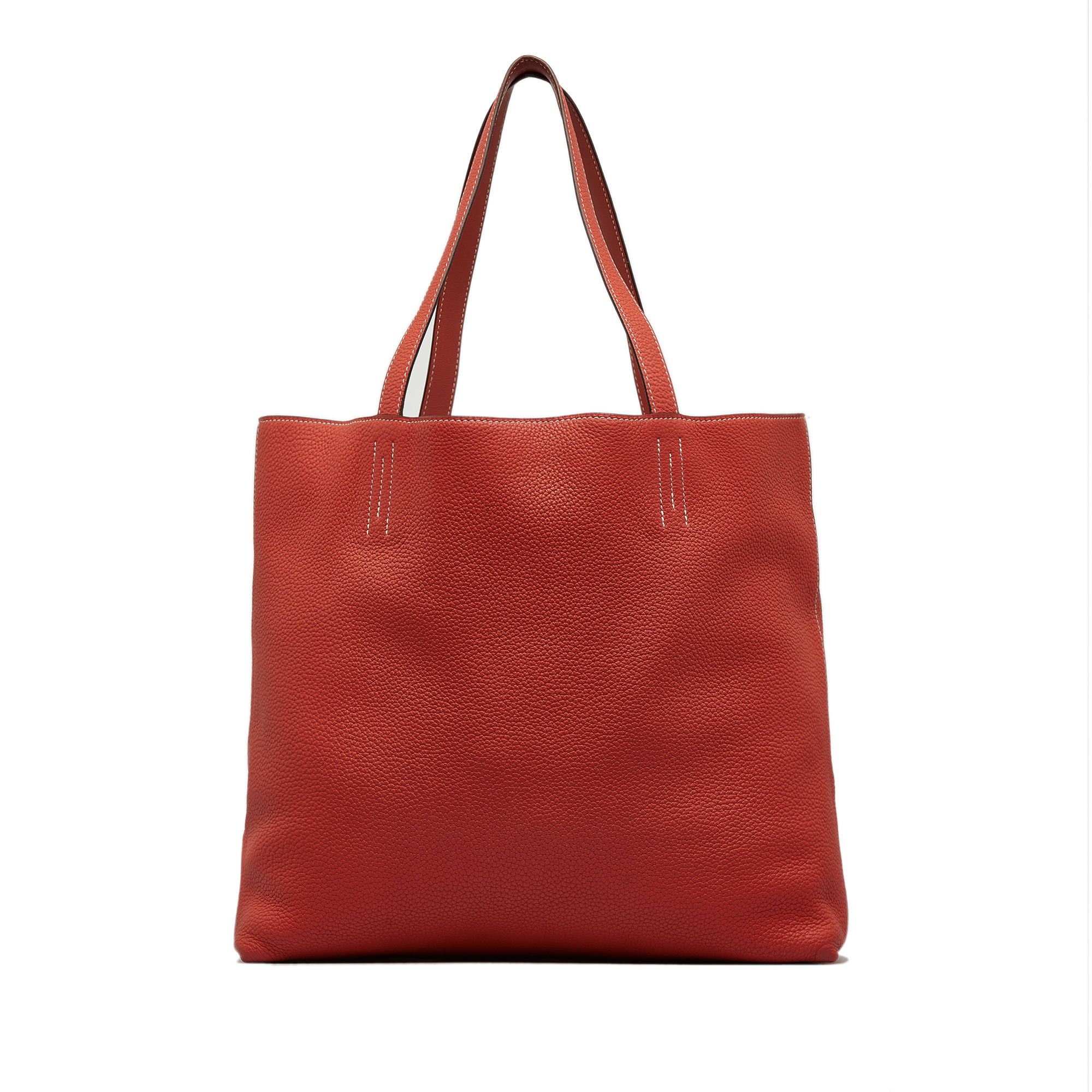 image of Hermes Clemence Double Sens 36 in Red, Women's