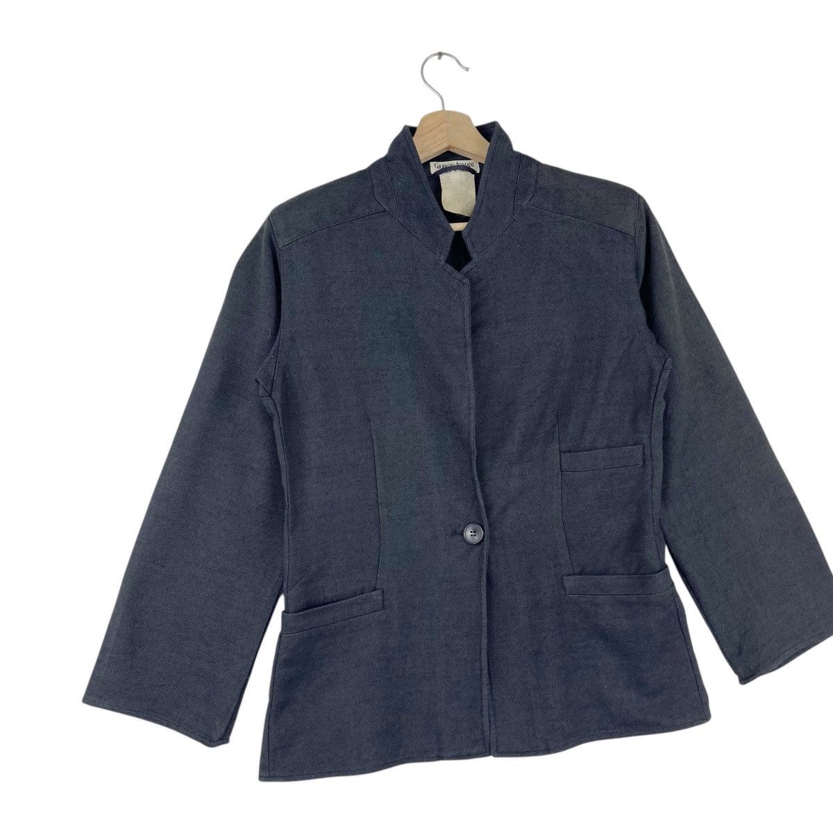 Giorgio Armani × Vintage Vintage Giorgio Armani Virgin Minimalist Jacket Size M / US 6-8 / IT 42-44 - 3 Thumbnail
