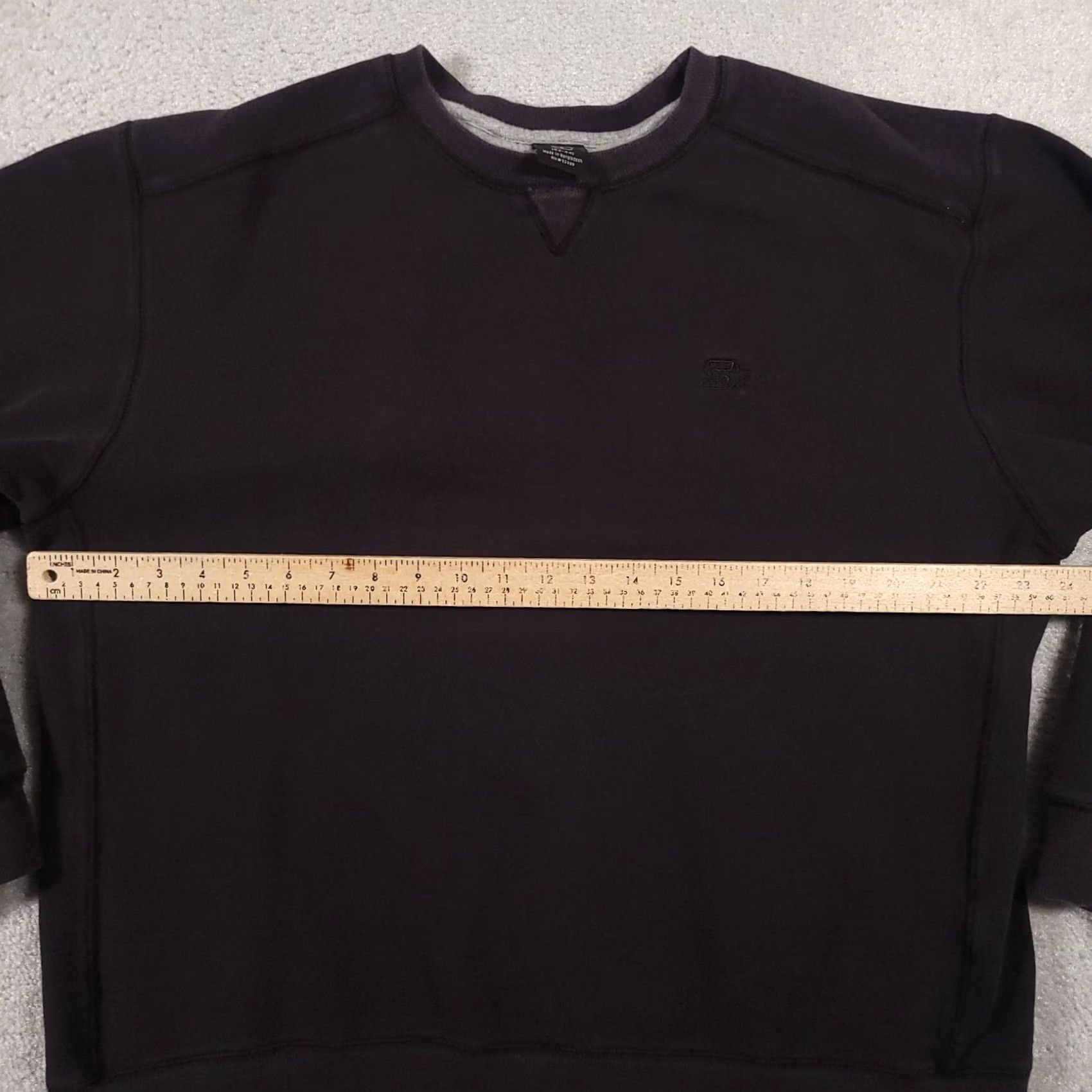 Starter VINTAGE Starter Sweatshirt Mens Large Black Crew Neck Sweater Blank Y2K 00s Size US L / EU 52-54 / 3 - 7 Thumbnail