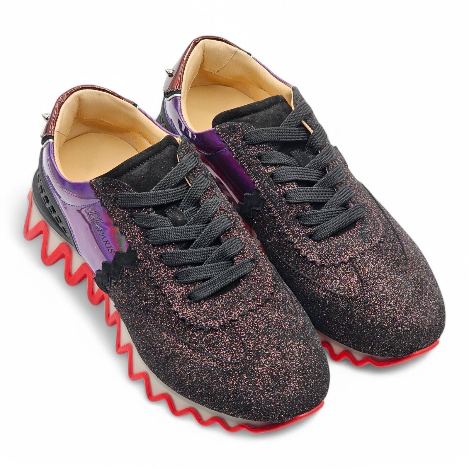 Christian Louboutin Loubishark Glitter Iridescent Sneakers - EU 42.5 / US 9.5 Size US 9.5 / EU 42-43 - 4 Thumbnail