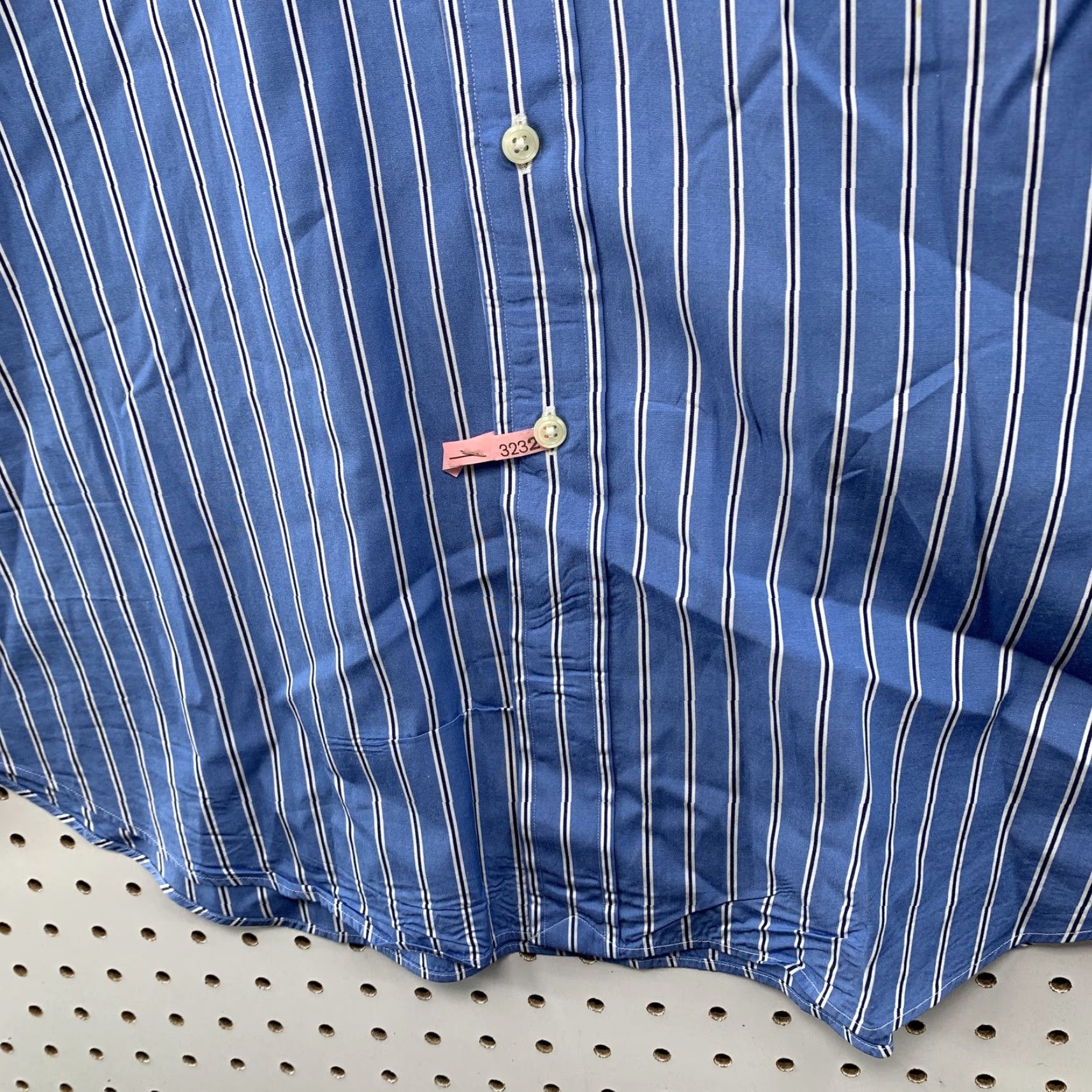 Polo Ralph Lauren Polo Ralph Lauren Button Up Regent Shirt Mens XL 17 Neck Blue Striped Size US XL / EU 56 / 4 - 7 Thumbnail