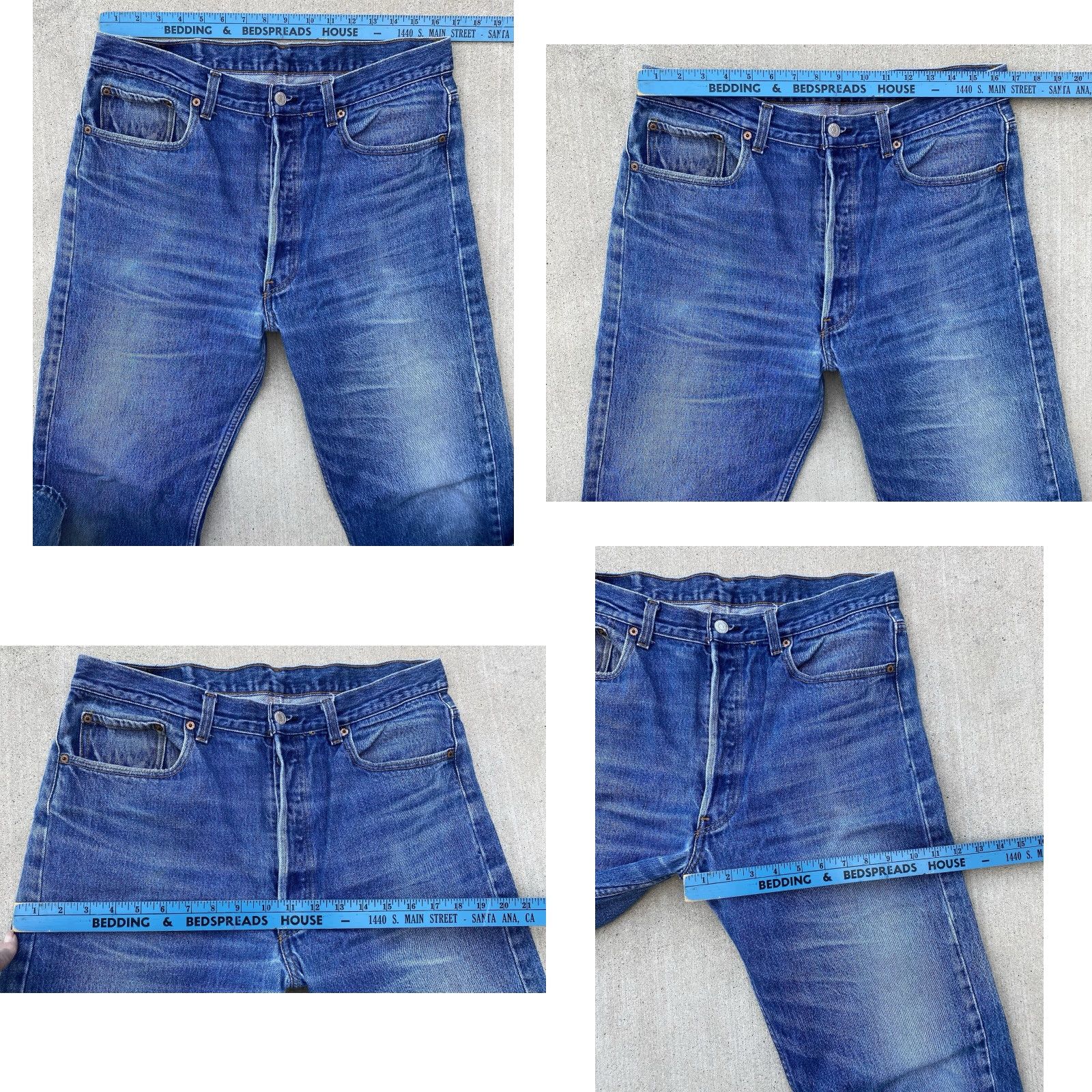 Levi's Vintage Levi's 501 Jeans Button Fly Made In USA W 38 L 36 But Measure W 36 L 32.5 Jeans Mens Regular Blue Cotton Denim 5-Pocket USA 50s 60s 70s Size US 38 / EU 54 - 11 Thumbnail
