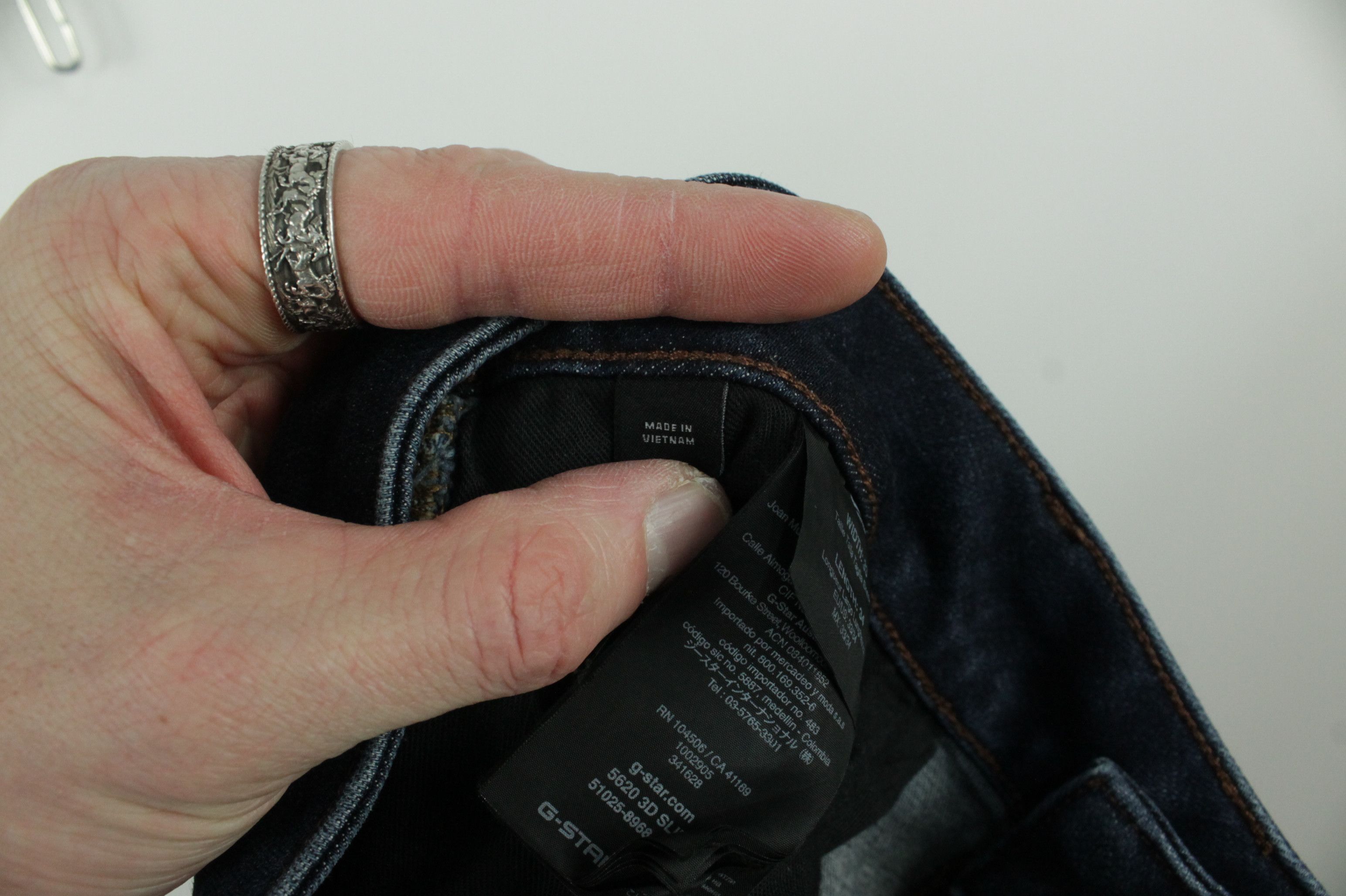 G-Star G-Star Raw 5620 3D Slim Blue Denim Jeans Men's Size US 33 - 9 Thumbnail