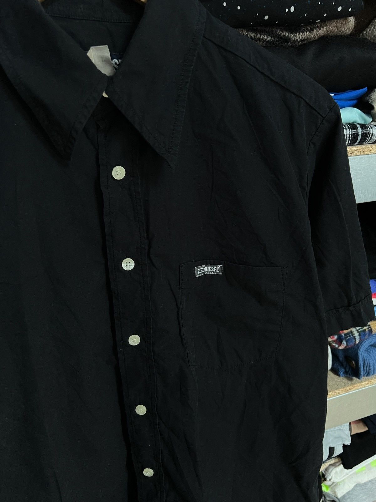 Diesel Diesel Mechanic Button Up Shirt M 90s Black Logo Patch Work Size US M / EU 48-50 / 2 - 3 Thumbnail