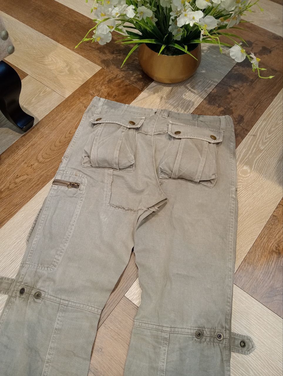 Japanese Brand HALB JAPAN MULTI-POCKET FLARED BANDAGE PANTS Size US 30 / EU 46 - 12 Thumbnail