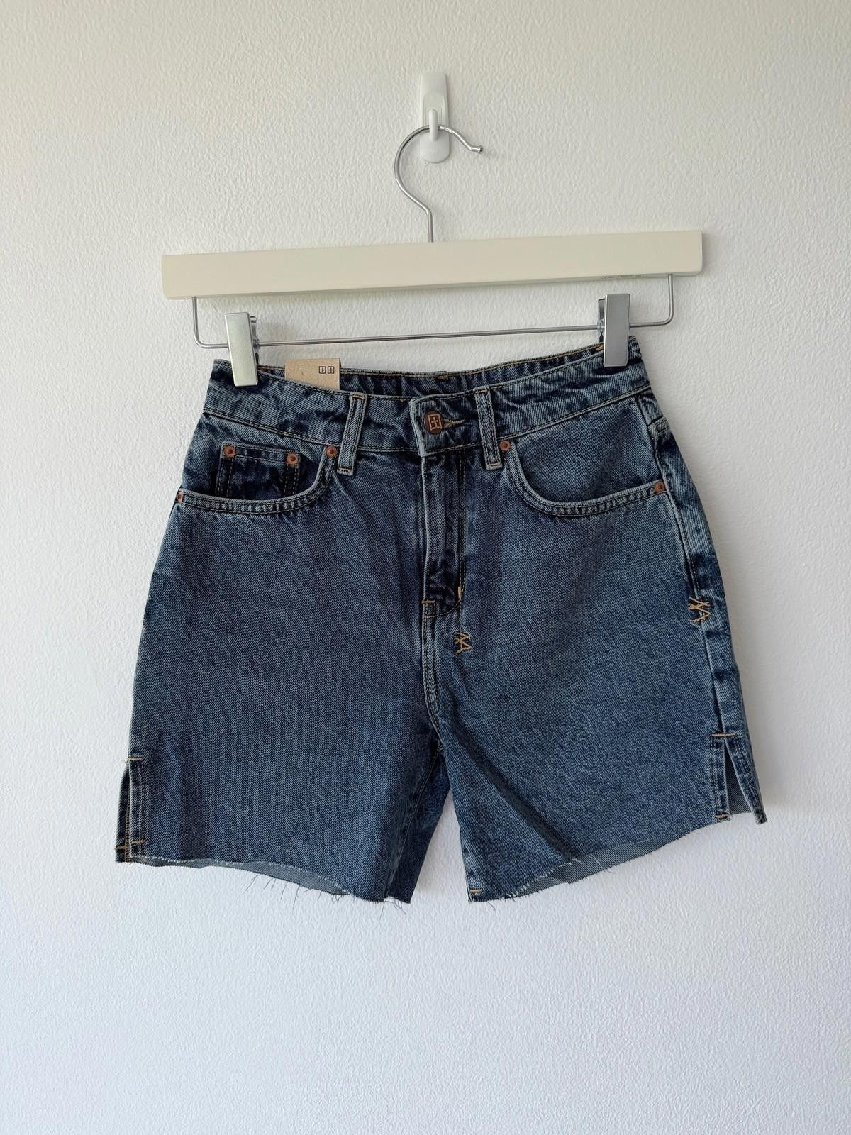 Ksubi new ksubi womens denim racer shorts bluebell split 23 5 Size 23" - 2 Thumbnail