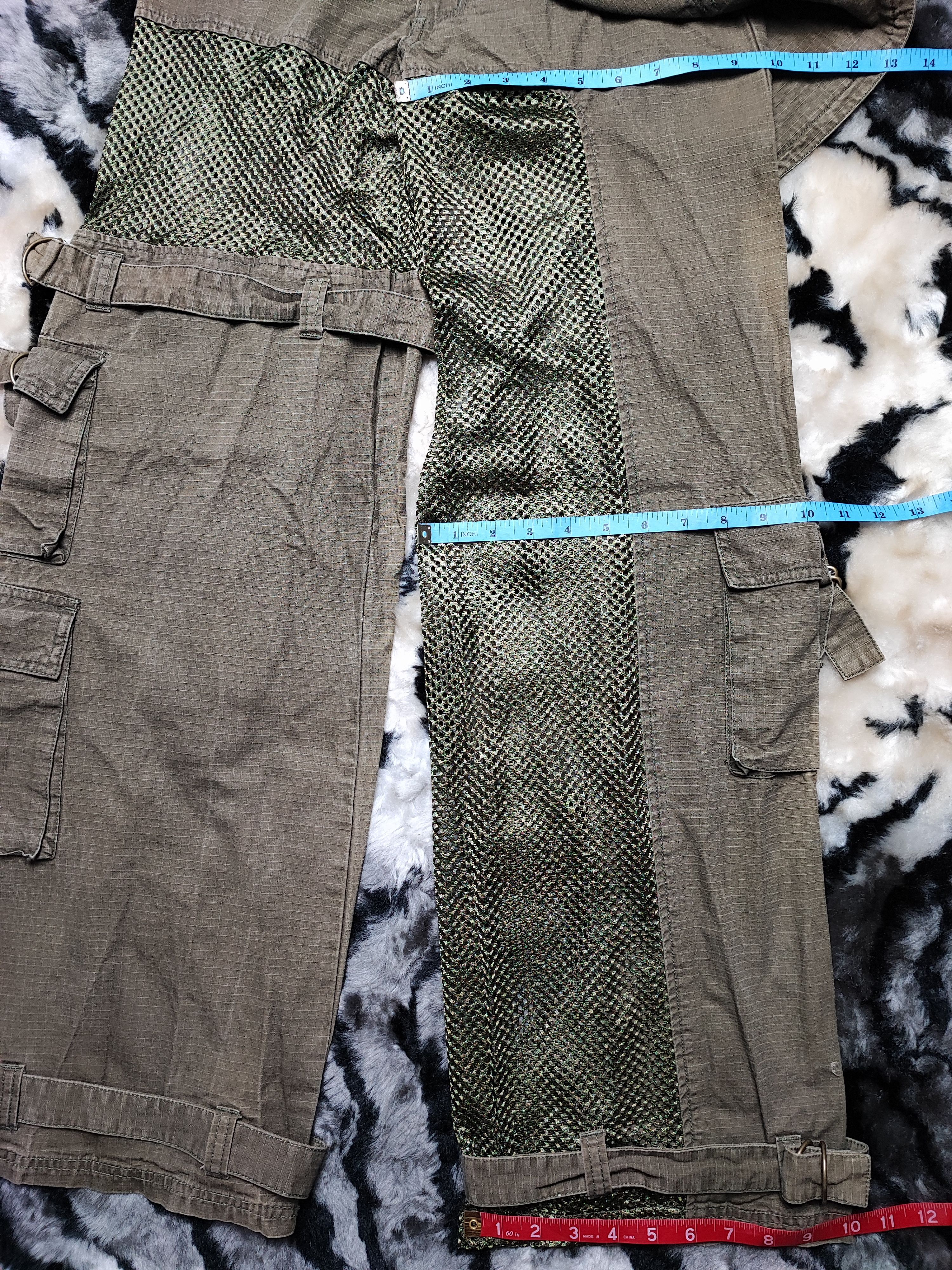 If Six Was Nine Vintage LB-03 Bondage Punk Cargo Mesh Military Pants Size US 28 / EU 44 - 12 Thumbnail