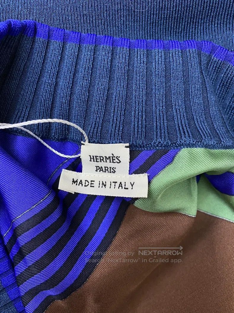Hermes Hermes Blue Silk and Wool Top Size XXS / US 00 / IT 34 - 4 Thumbnail