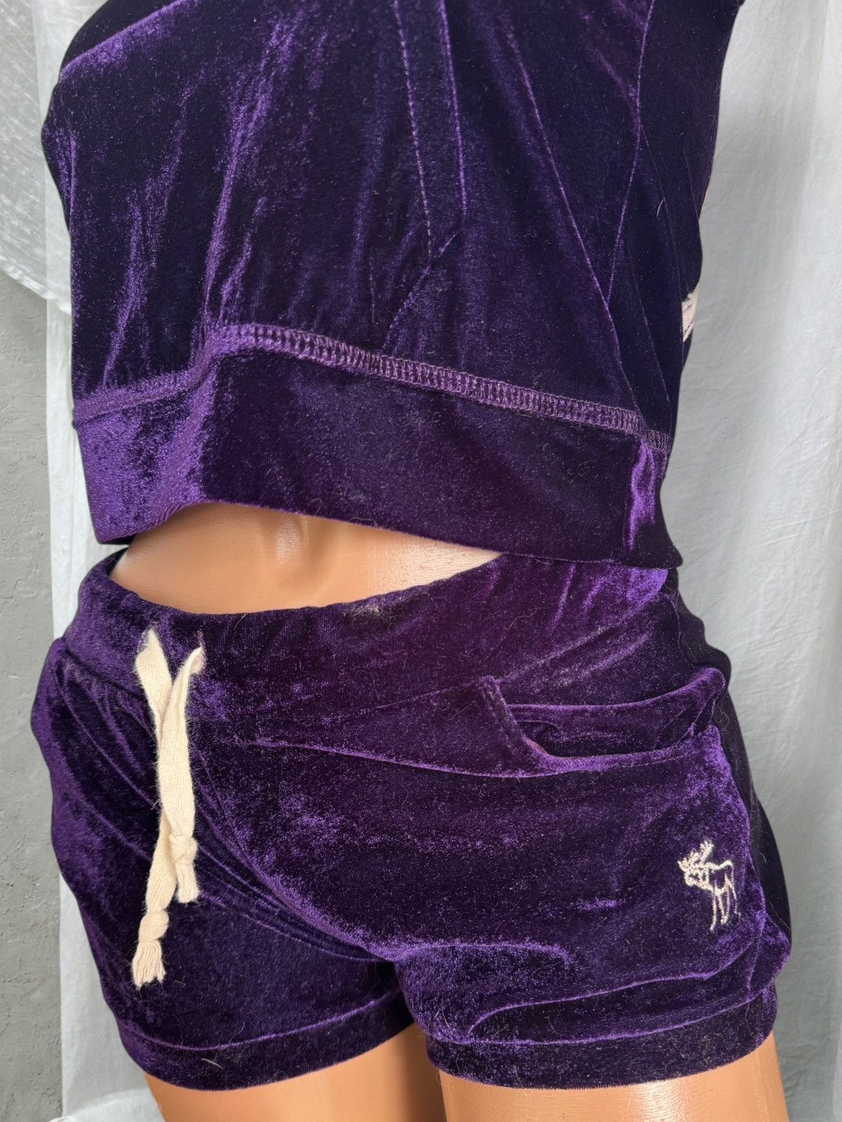 Abercrombie & Fitch Abercrombie & Fitch Vintage Y2K Glam Sexy Hoodie & Shorts Size S / US 4 / IT 40 - 5 Thumbnail