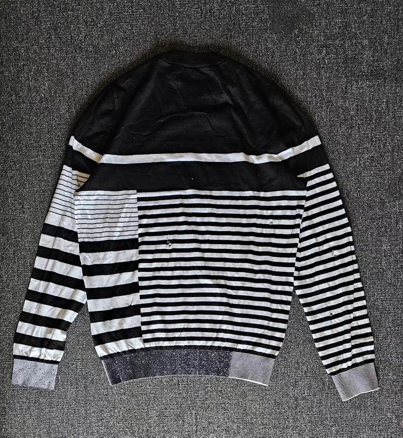 Balmain Balmain Black & White Striped Sweater Size US L / EU 52-54 / 3 - 6 Thumbnail