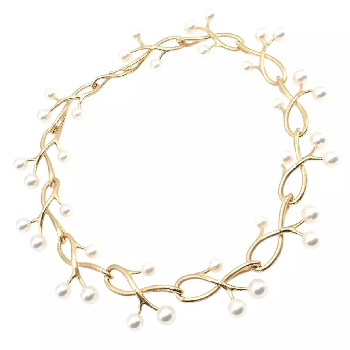 Vintage Angela Cummings & Assael 18k Yellow Gold Pearl Necklace Size ONE SIZE - 1 Thumbnail