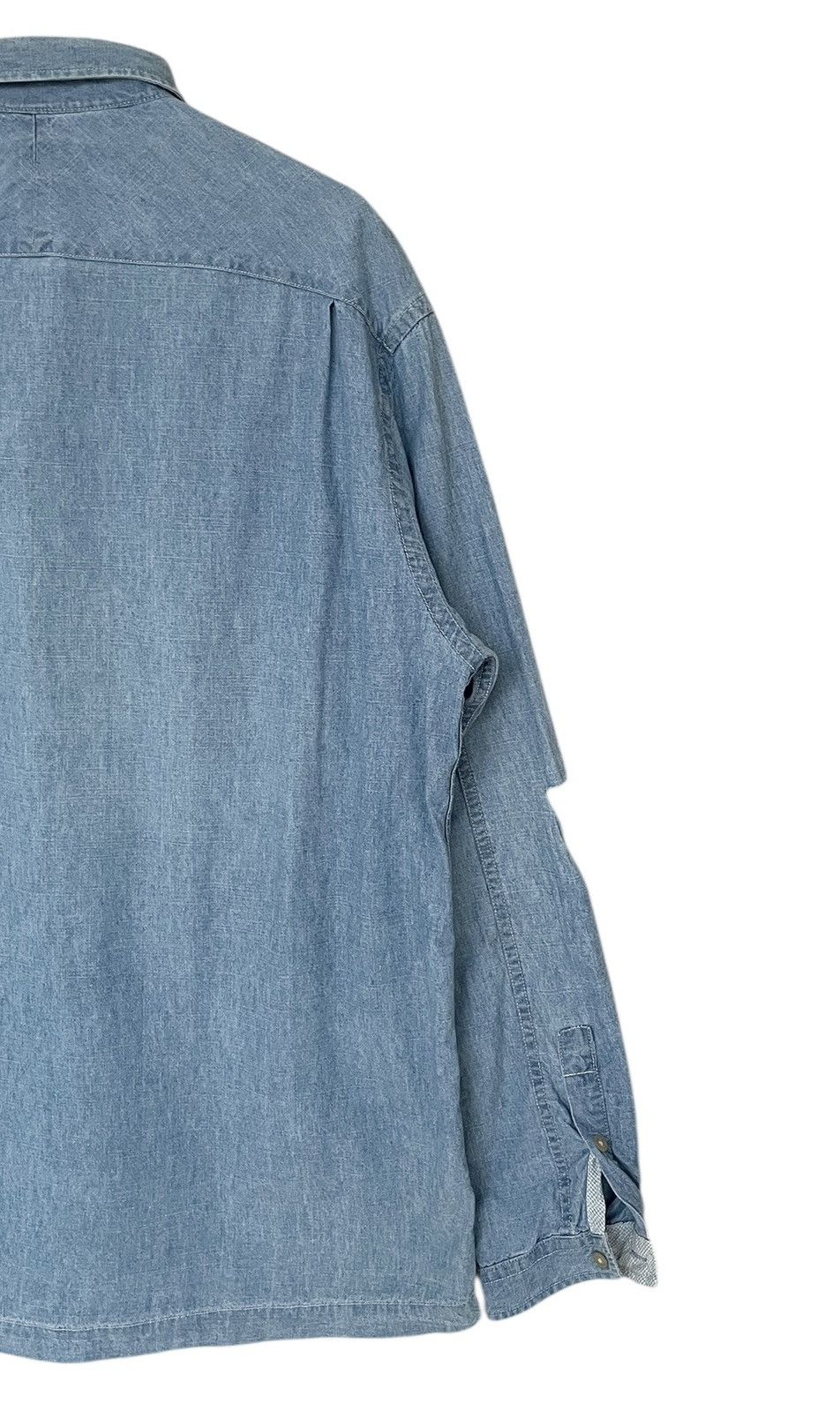 Kansai Yamamoto × Vintage × Yohji Yamamoto Vintage Japanese Brand Kansai Yamamoto Denim Shirt 1990s Size US M / EU 48-50 / 2 - 6 Thumbnail