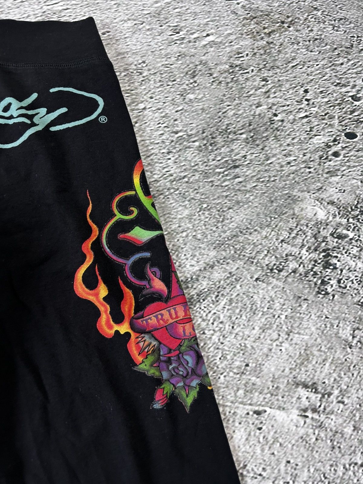 Christian Audigier × Ed Hardy × Vintage Ed Hardy Christian Audigier leggins Y2K big logo Size 28" / US 6 / IT 42 - 4 Thumbnail