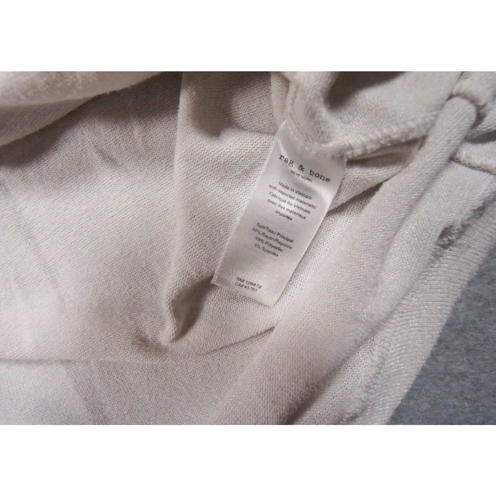 Rag & Bone Rag & Bone Shirt Womens XS White Relaxed Fit Long Sleeve Crewneck Ladies Tee Size XS / US 0-2 / IT 36-38 - 6 Thumbnail