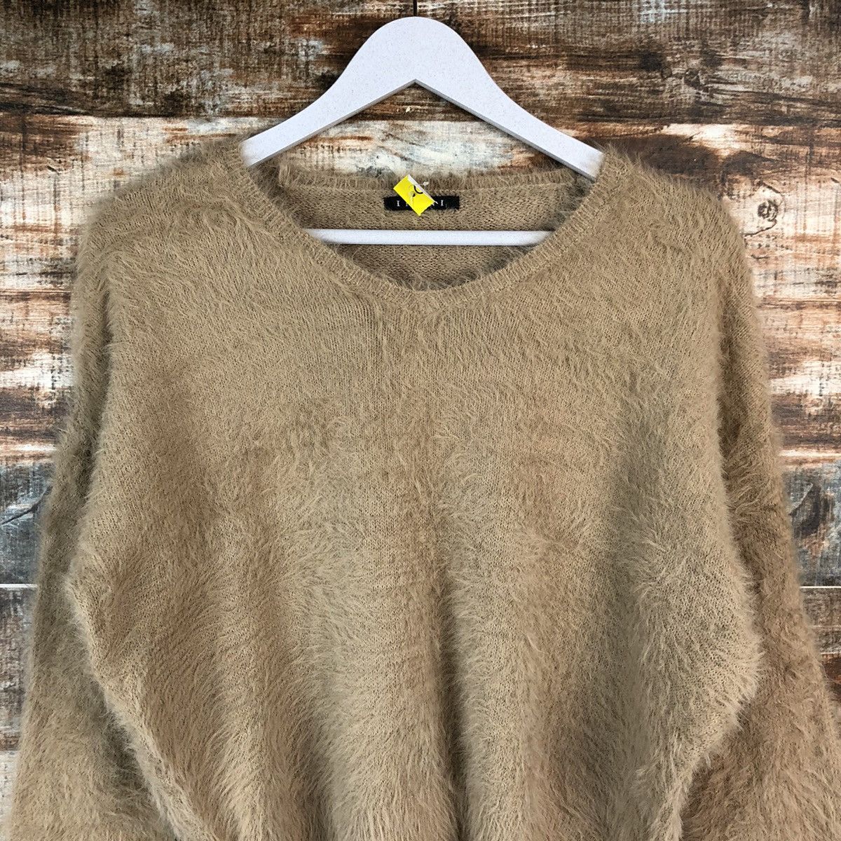 Homespun Knitwear DLL Ingni Brown shaggy fur Mohair Knitwear #C048 Size M / US 6-8 / IT 42-44 - 5 Thumbnail