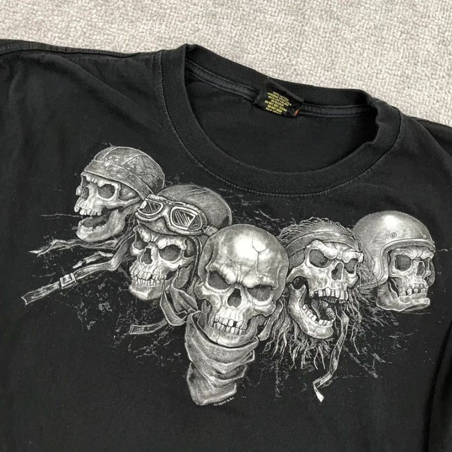 Vintage VINTAGE Hot Leathers Skull Skeleton Graphic T-Shirt Mens XL Black Grunge Punk Y2K Style Size US XL / EU 56 / 4 - 2 Thumbnail