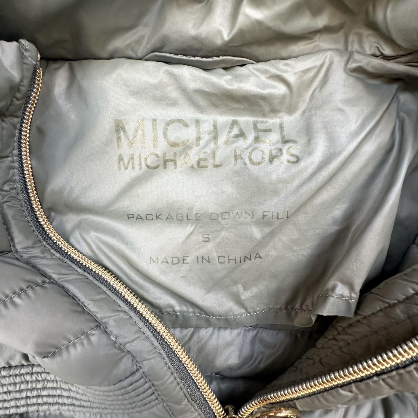 Michael Kors Michael Kors Jacket Womens Small Gray Packable Down Fill Hooded Puffer Coat Size S / US 4 / IT 40 - 5 Thumbnail