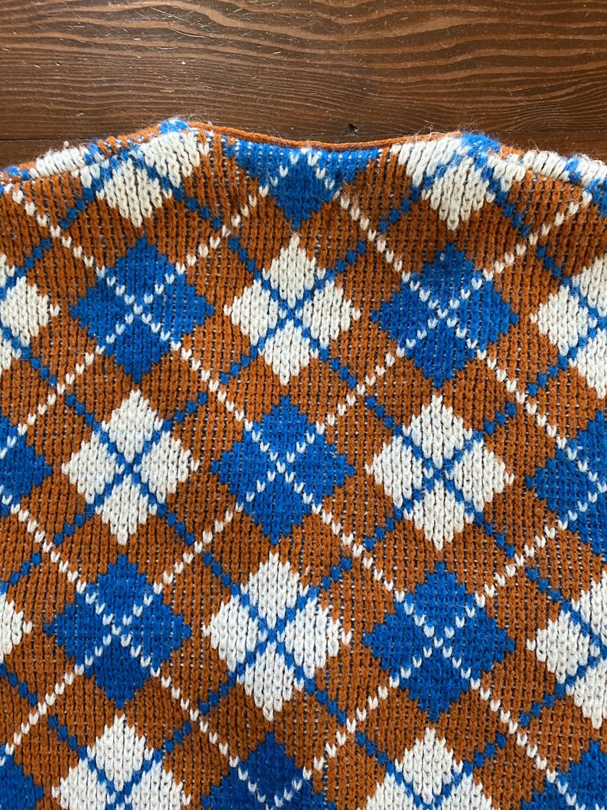 Retrofit Vintage 50’s/60’s Jacquard Knitting Mills Argyle Cardigan Size US XS / EU 42 / 0 - 12 Thumbnail