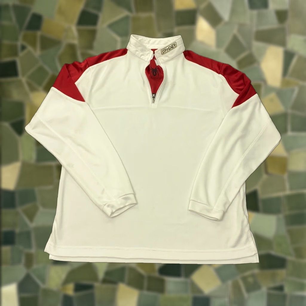 Spyder Spyder Pullover Womens Size 10 White 1/4 Zip Mock Neck Activewear Embroidered Classic Athletic Shirt Size L / US 10 / IT 46 - 1 Thumbnail