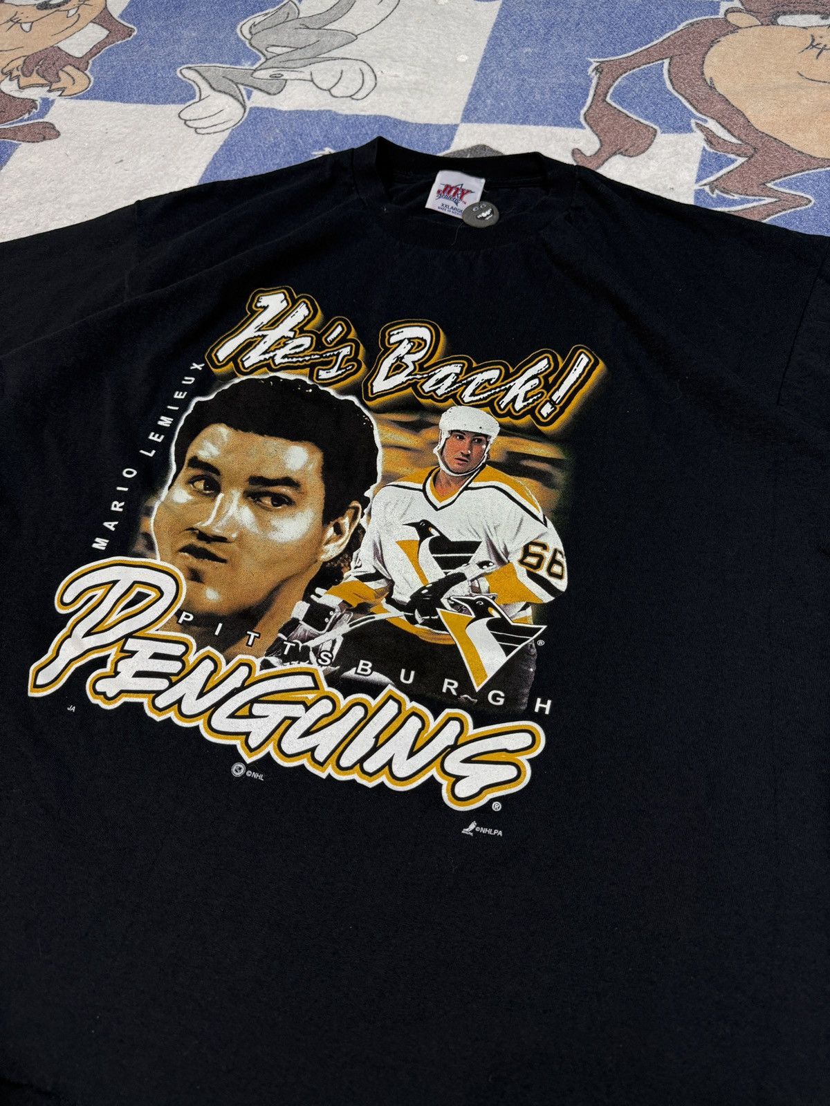 NHL Vintage Mario Lemieux Pittsburgh penguins tee Size US XXL / EU 58 / 5 - 2 Thumbnail
