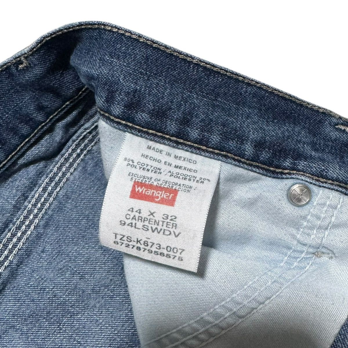 Vintage × Wrangler Wrangler 100% Cotton Paint Splatter Carpenter Jeans 44x32 Size US 44 / EU 60 - 7 Thumbnail