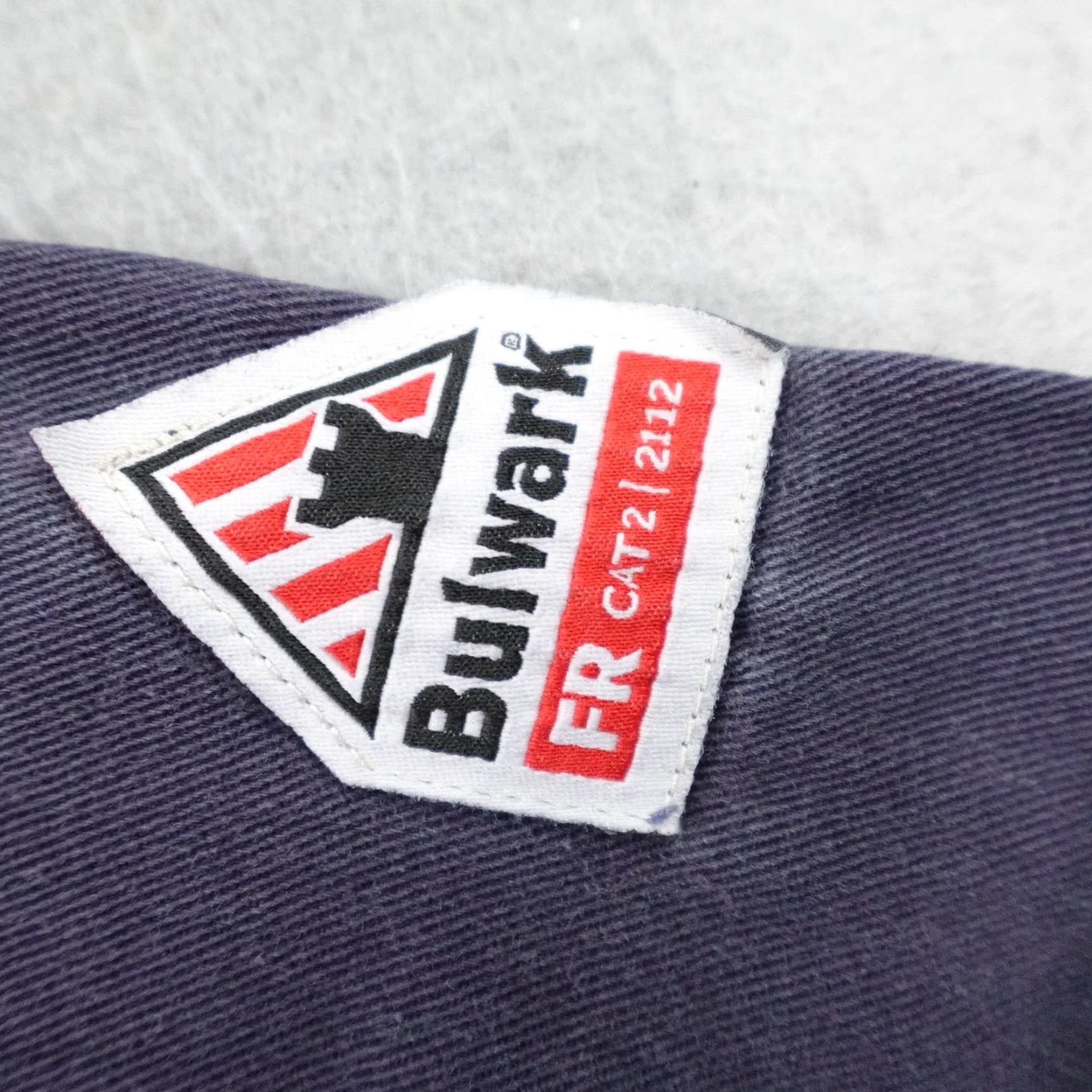 Vintage Bulwark Shirt Mens Small Blue FR CAT2 Work Flame Resistant Mechanic Utility Snap Shirt Size US S / EU 44-46 / 1 - 4 Thumbnail