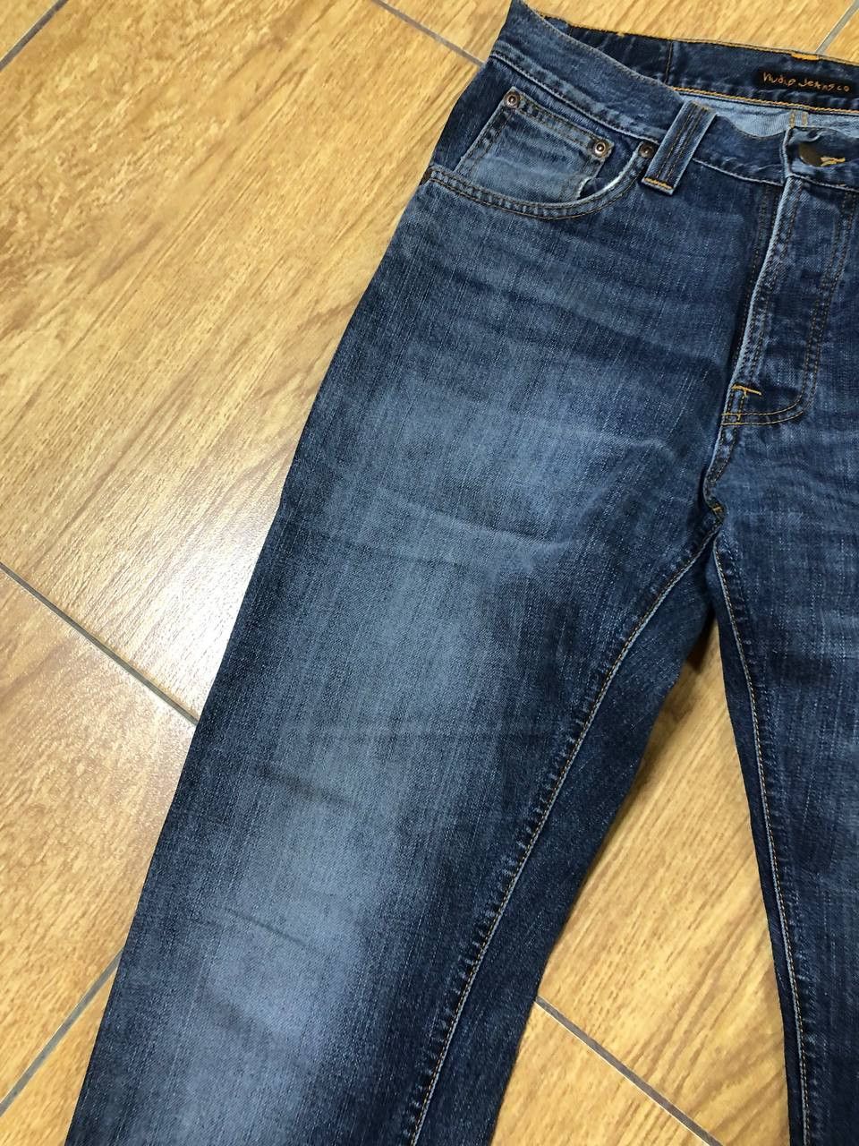 Nudie Jeans NUDIE STEADY EDDIE Blue Wash Denim Straight Jeans Size US 30 / EU 46 - 22 Thumbnail
