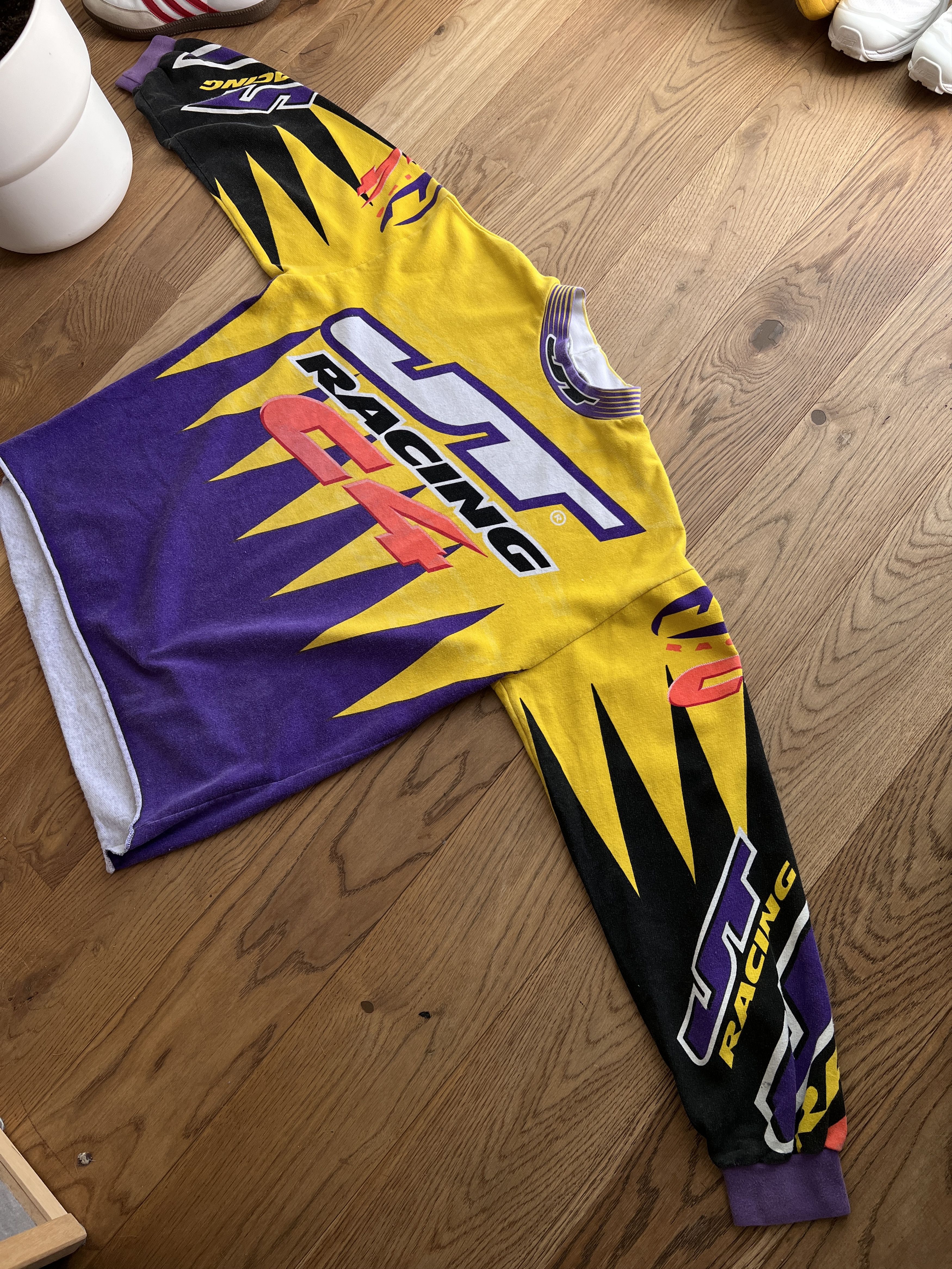 Vintage Rare JT Racing C4 vintage 90s sweatshirt jersey baggy boxy Size US L / EU 52-54 / 3 - 17 Thumbnail