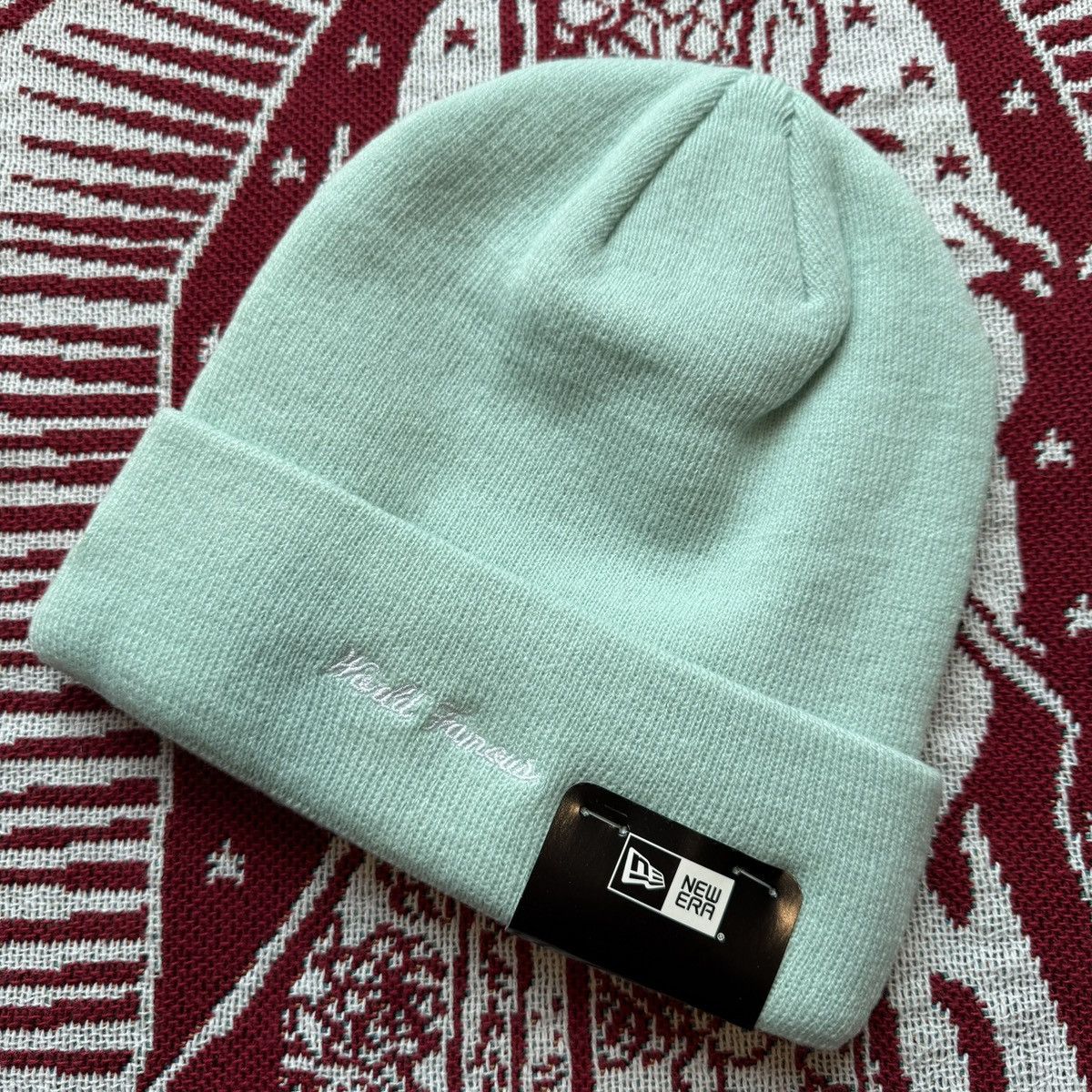 New Era × Supreme FW17 Supreme New Era Box Logo Beanie Ice Blue Size ONE SIZE - 3 Thumbnail