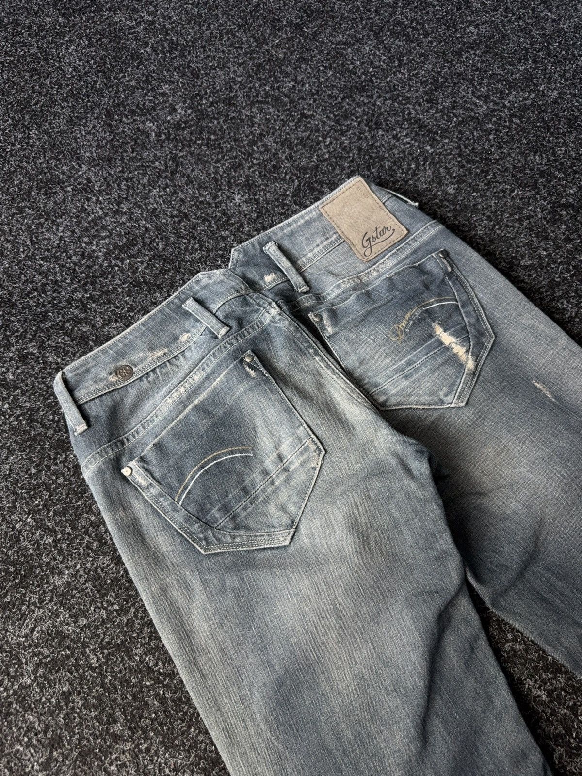 Vintage Retro Distressed Y2K G-Star RAW Denim pants Jeans
