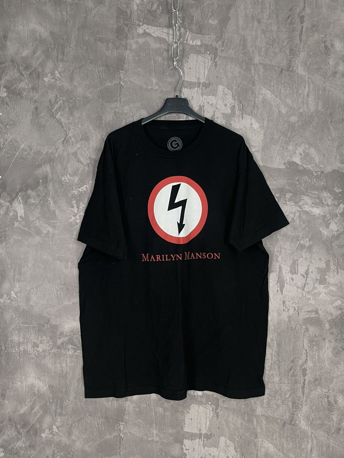 Band Tees × Marilyn Manson × Vintage Marilyn Manson Big Logo Vintage T Shirt by Rock Yeah Size US XL / EU 56 / 4 - 1 Thumbnail