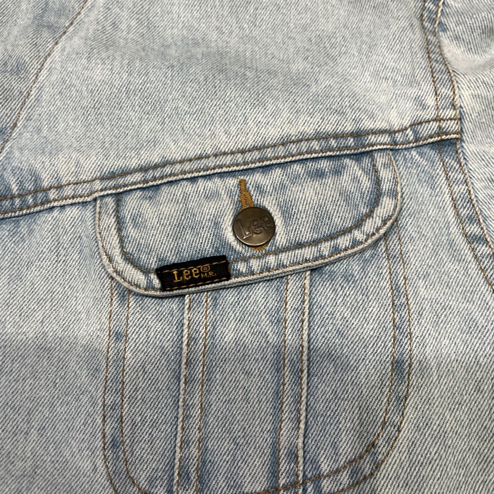 Lee VINTAGE Lee Denim Jacket Union Made USA Men's L Shirt Jacket Blue 90s Classic Logo Pockets Size US L / EU 52-54 / 3 - 2 Thumbnail