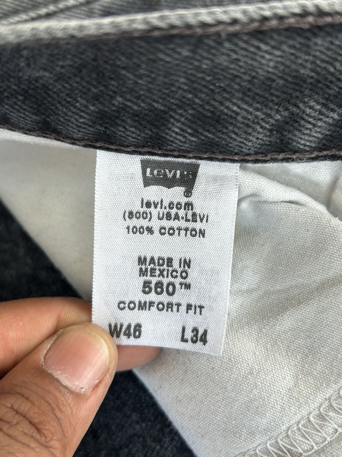 Levi's Levis 560 W46 Superblack Denim Jeans Size US 44 / EU 60 - 11 Thumbnail