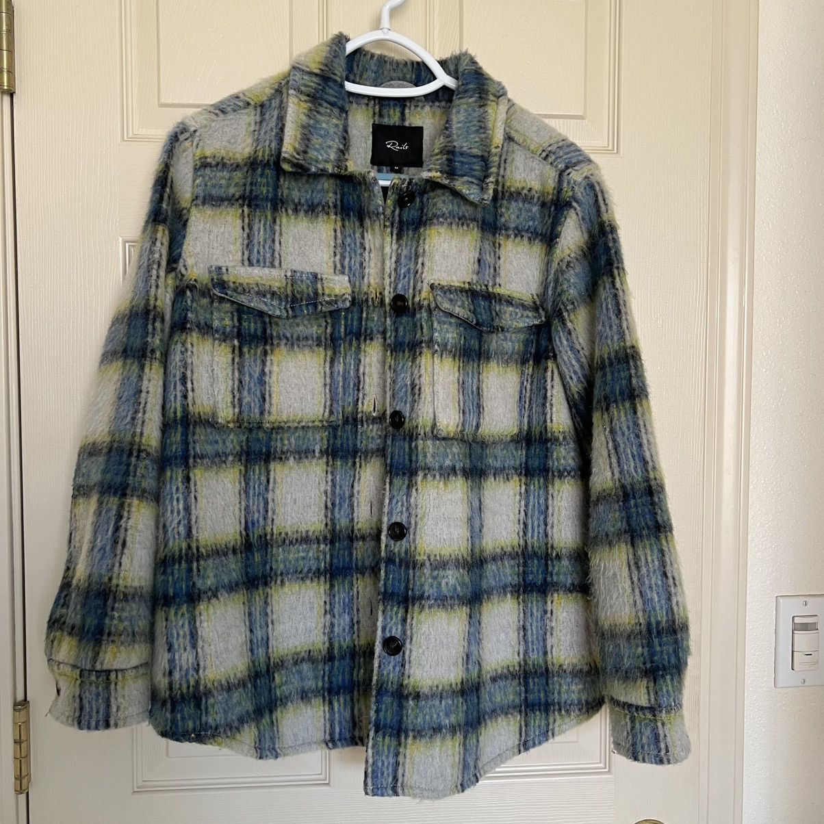 Rails Rails Turner Shacket Cobalt Lime Smoke Plaid Oversized Size M / US 6-8 / IT 42-44 - 3 Thumbnail