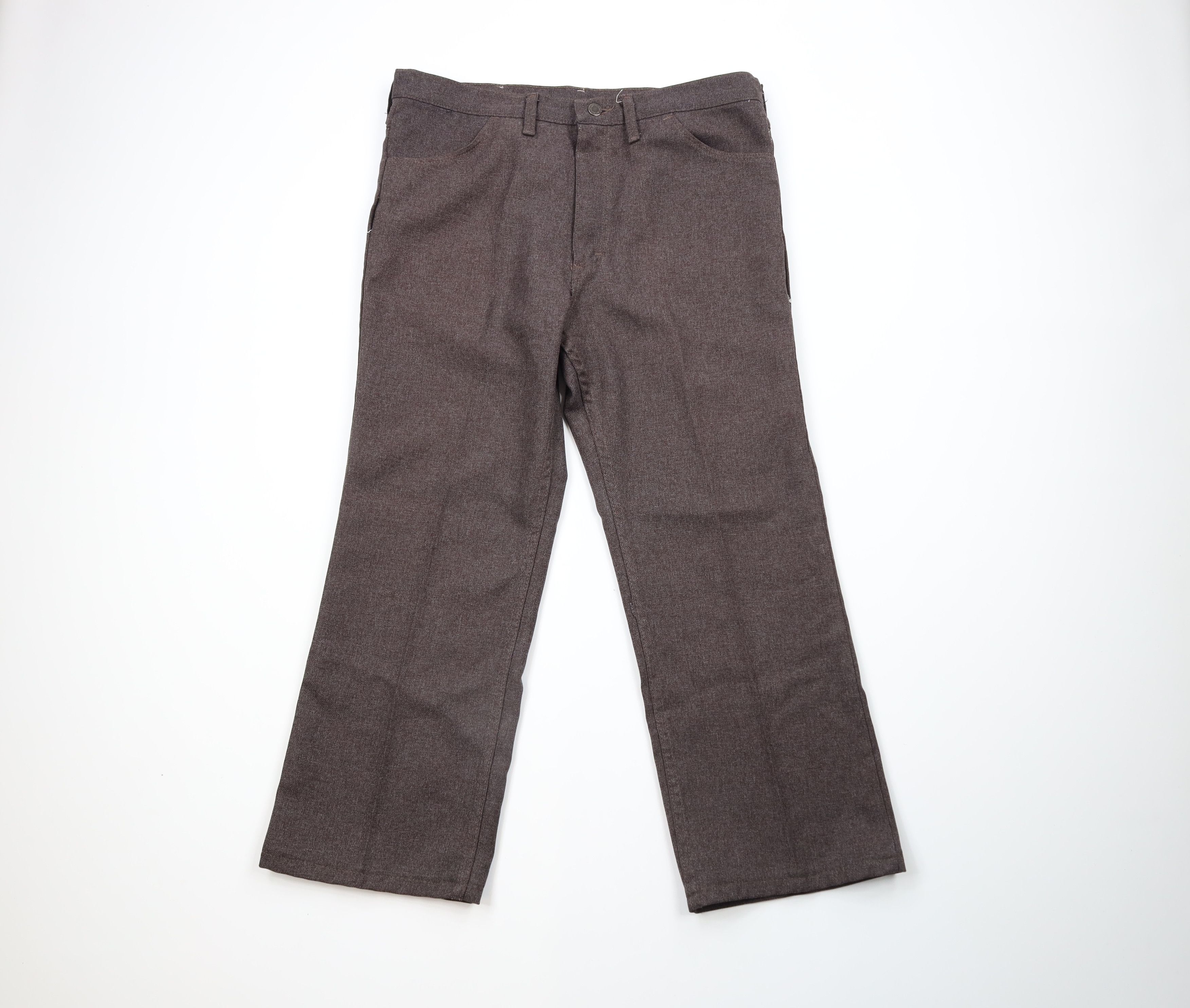 Vintage × Wrangler Vintage 90s Wrangler Wide Leg Pants Heather Brown USA Size US 36 / EU 52 - 1 Thumbnail